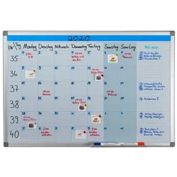 Relaxdays Whiteboard Planer Weiß