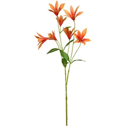 Dekozweig Clematis I Orange/Grün
