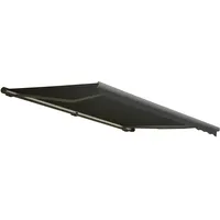 Mendler Elektrische Kassetten-Markise T122, Vollkassette Volant 4x3m Polyester Anthrazit,
