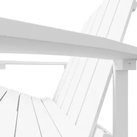 vidaXL Adirondack-Gartenstuhl HDPE mit Fußstütze 73 x 83 x 92 cm  weiß