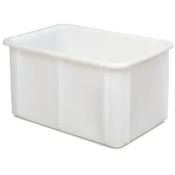 BRB Schwerlastbehälter im Euroformat, weiß, lebensmittelecht, LxBxH 600 x 400 x 320 mm, 60 Liter