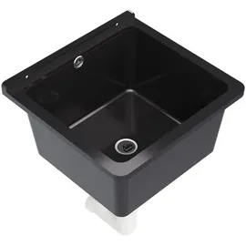 QLS Ausgussbecken 40 x 38 x 22,8 cm Schwarz