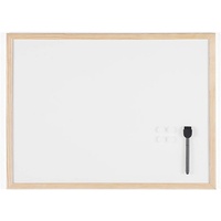 Bi-Office Budget Whiteboard mit Holzrahmen, magnetisch, 5 Größen wählbar, 60 x 45 cm