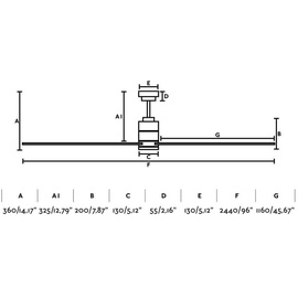 FARO Manhattan 240 cm Deckenventilator nickel/matt