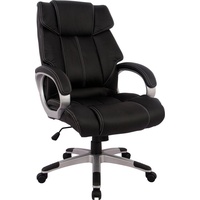 INOSIGN Chefsessel »bequemer Bürostuhl fürs Homeoffice,«, Kunstleder, verstellbare Sitzhöhe/Sitztiefe, komfortable Polsterung schwarz