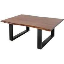 Sam Couchtisch Braun, schwarz Holz, Echtholz,Akazie, Rechteckig,Rechteckig, U-Form, 110x43x75 cm Wohnzimmer, Wohnzimmertische, Couchtische