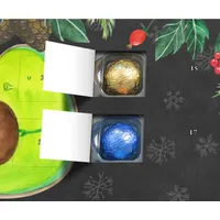 Mr. & Mrs. Panda Schoko Adventskalender Avocado Pfeifen - Schwarz - Geschenk, Gesund, foodbaby, Veggie, Vegan, kugelrund, dick sein, Schokoladen Ad... - Schwarz