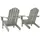 vidaXL Adirondack 164 x 58 x 90 cm Grau