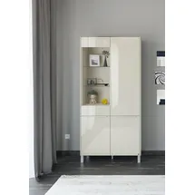 Set One by Musterring Standvitrine Reno 92 x 42 x 197 cm Braun