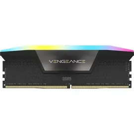 Corsair Vengeance RGB - DDR5 - Kit - 32 GB: 2 x 16GB, 7200 MHz, DDR5-RAM, DIMM), RAM, Schwarz