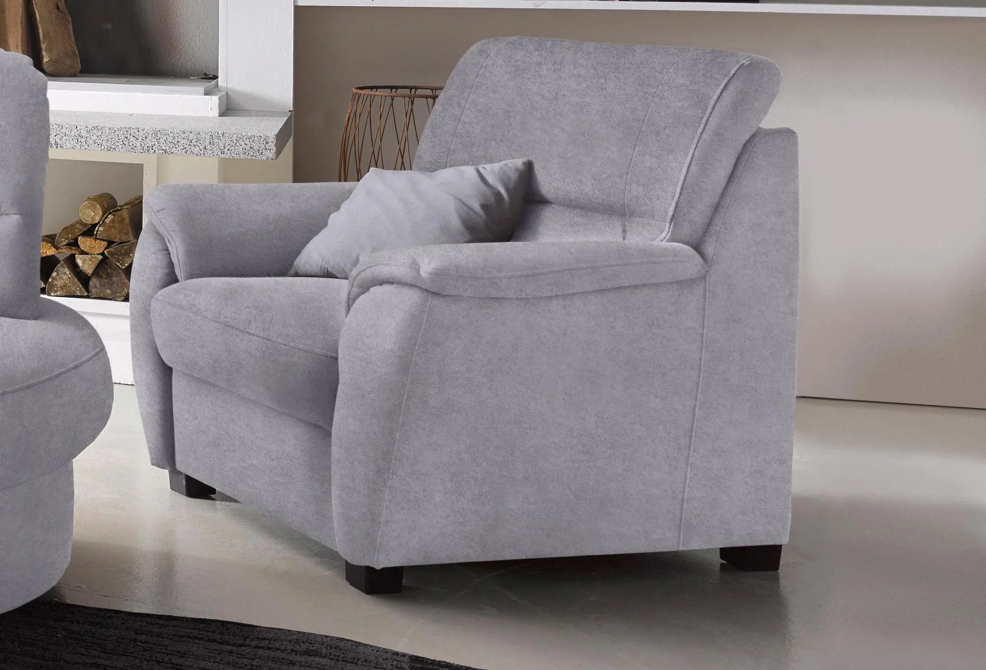 Sessel SIT & MORE "Pandora", grau, B:103cm H:91cm T:90cm, Luxus-Microfaser ALTARA NUBUCK (100% Polyester), Luxus-Microfaser (100% Polyester), Luxus-Microfaser ALTARA NUBUCK (100% Polyester), Sessel