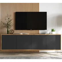 meble lindner Apollo2 TV-Schrank 150 cm Schwarz Matt