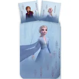 BrandMac Bettwäsche Disney Frozen - Die Eiskönigin - Wende-Bettwäsche, 135x200 & 80x80, Baumwolle, 100% Baumwolle blau