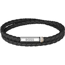 Boss ARES SUMMER Armband braun schwarz 19 cm
