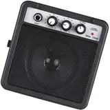 Ailgely 5-W-Gitarrenverstärker-Lautsprecher mit Lautstärkeregelung, Leichter Tragbarer Mini-Verstärker für Akustische E-Gitarre, 3,5-mm- und 6,35-mm-Eingänge (schwarz) (Schwarz)
