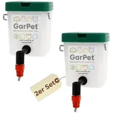 GarPet 2er Set Nippeltränke 500 ml Wassertränke Hühnertränke Kükentränke Trinkflasche Kaninchen Hamster Wasserspender Hasentränke Geflügeltränke