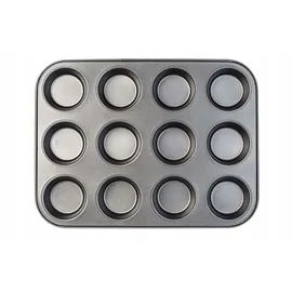 Kadax Muffinform, Backform für 12 Muffins, 35 x 26.5cm, aus Stahl, große Wölbungen, optimale Hitzeve - KADAX