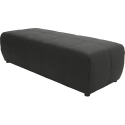 Hocker DOMO COLLECTION "Brandon", schwarz, B:150cm H:42cm T:60cm, Echtleder, Hocker, Polsterhocker, große Ausführung passend zu "Brandon", auch in Cord