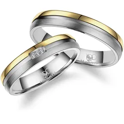 Trauring MARRYA "Titan Ringe Trauringe Eheringe Partnerringe" Gr. 66, gold (herren ring, gold, silber), Fingerringe, Damen, 66, Titan