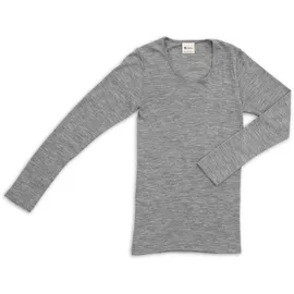 Engel Damen Unterhemd langarm grau XL