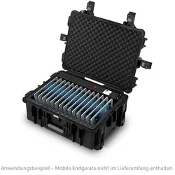 Good Connection Tablet-Ladetrolley für 14 Geräte Spritzwassergeschützt schwarz P