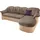 DOMO collection Eckcouch Kunstleder 3-Sitzer Beige