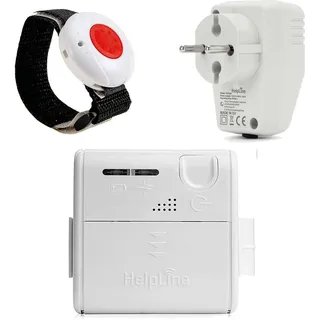 HelpLine Mini: Kleiner mobiler Hausnotruf inklusive Repeater REP868 mit Notrufarmband und Gürtel Clip für die häusliche Pflege; Notrufsystem mit...