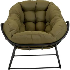 Lesli-Living Lesli Living Schaukelsessel Cozy Olive 0 x 0 x 0 cm anthrazit/olivgrün