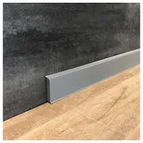 PROVISTON | Kunststoff Sockelleiste Hartschaum PVC | Grau | 12 x 60 x 2500 mm | Genarbt | Wasserfest | Hochwertige Fußleiste | Einfache Montage