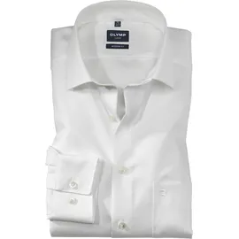 Olymp Businesshemd "Luxor modern fit", Herren, Gr. 47, N-Gr, beige (hellbeige), Web, Obermaterial: 100% Baumwolle, Hemden