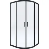 Deante Funkia Nero Halbrunddusche 90 x 90 cm rechts Schwarz/Transparent 5908212090312