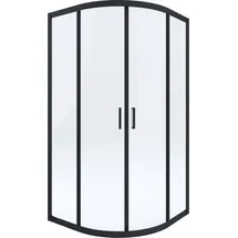 Deante Funkia Nero Halbrunddusche 90 x 90 cm rechts Schwarz/Transparent 5908212090312