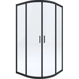 Deante Funkia Nero Halbrunddusche 90 x 90 cm rechts Schwarz/Transparent 5908212090312