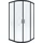 Deante Funkia Nero Halbrunddusche 90 x 90 cm rechts Schwarz/Transparent 5908212090312