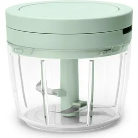 Brabantia TASTY+ Manueller Lebensmittelzerkleinerer | Handbetriebener Minizerkleinerer mit Edelstahlklingen | Zerkleinern und Verquirlen | Kompaktes Küchenwerkzeug | Jade Green