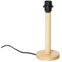 QAZQA Ländliche Tischlampe Holz ohne Schirm - Mels