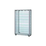 VCM Wandvitrine Vitrosa Mini mit Spiegel inkl. LED-Beleuchtung, silber