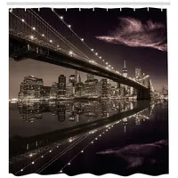 ABAKUHAUS Duschvorhang New York 175 x 200 cm braun