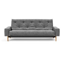 INNOVATION LIVING TM Schlafsofa MIMER hochwertige Schlaffunktion, aktuelles Design und extra Komfort, Taschenfederkernmatratze, Breite Liegefläche 140 cm grau