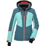 killtec Damen Skijacke/Funktionsjacke mit abzippbarer Kapuze und Schneefang KSW 87 WMN SKI JCKT, aquaverde, 36, 39750-000