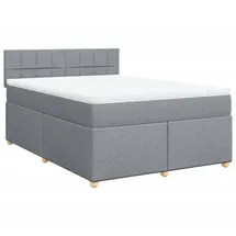 vidaXL Boxspringbett 140 x 200 cm Hellgrau