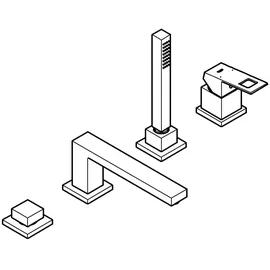 Grohe Eurocube Einhandwannenmischer Supersteel