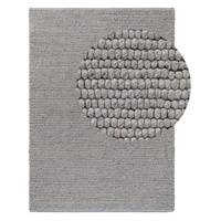 Benuta NATURALS Wollteppich Beads Grau 120x170 cm - Naturfaserteppich
