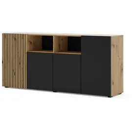 BIM Furniture Auris 180 x 82 x 42 cm Artisan Eiche / Schwarz Matt