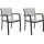 Outdoor Edge KINGSBURY Gartenstuhl 55 x 48 x 85 cm schwarz/grau 2 St.