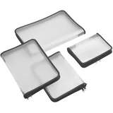 FolderSys Reißverschlussbeutel A4 transparent/schwarz 0,5 mm, 1 St.