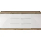 INOSIGN Sideboard »Slim«, Breite 181 cm, weiß Hochglanz lack) braun