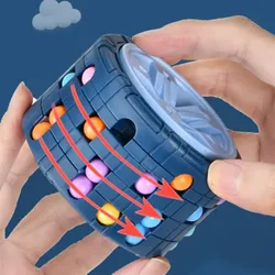 3D Zylinder Würfel Spielzeug Magische Drehen Rutsche Puzzle Spiele Stress Lindern Für Kinder Pädagogisches Montessori Kinder Spielzeug