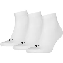 Puma Unisex Quarter Socken 3 Paar Weiß 47-49