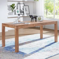 KADIMA DESIGN Esstisch Massivholz MUMBAI Akazie 120 cm Esszimmer-Tisch Holztisch Design Küchentisch Landhaus-Stil